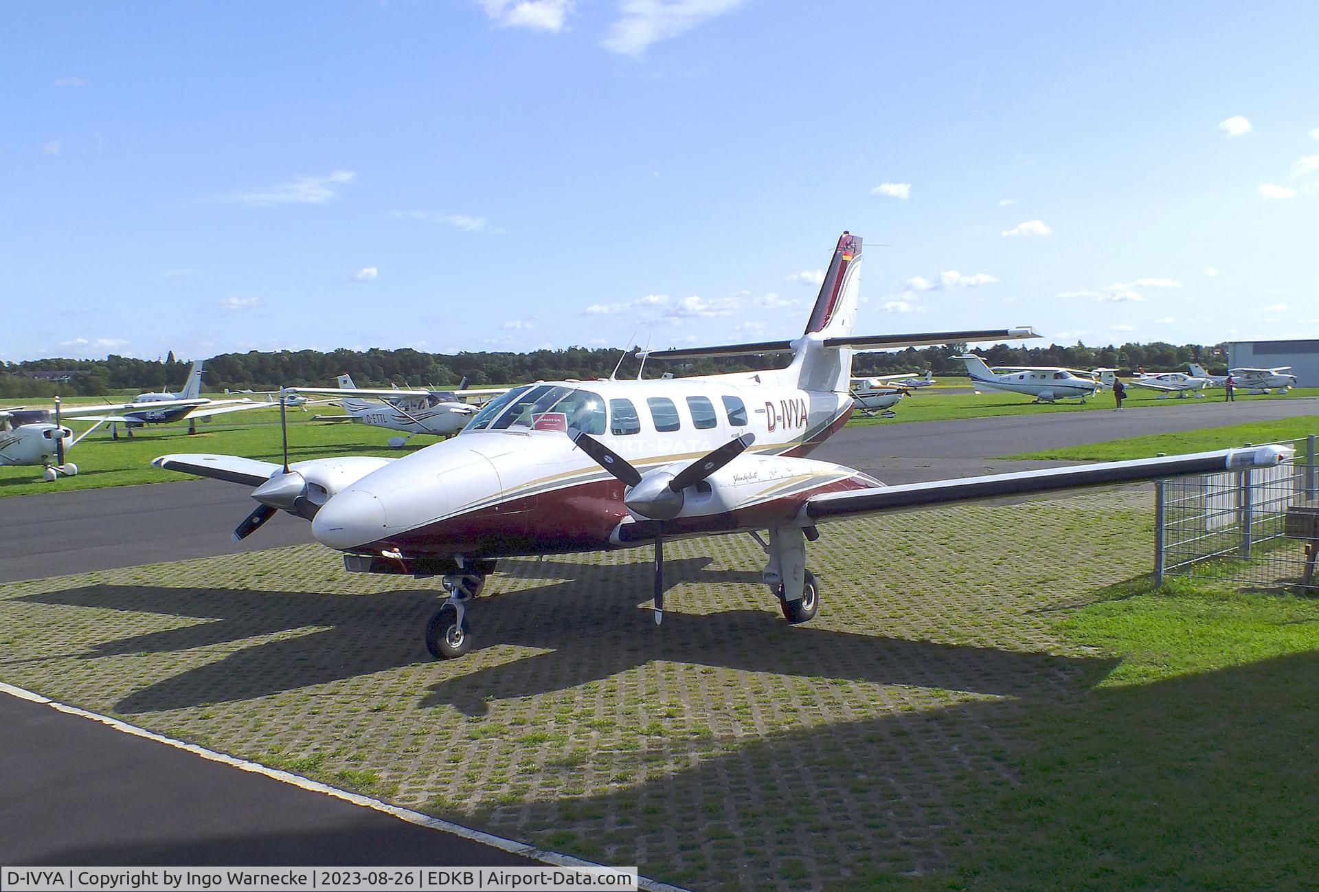 D-IVYA, 1982 Cessna T303 Crusader C/N T30300014, Cessna T303 Crusader at Bonn-Hangelar airfield during the Grumman Fly-in 2023