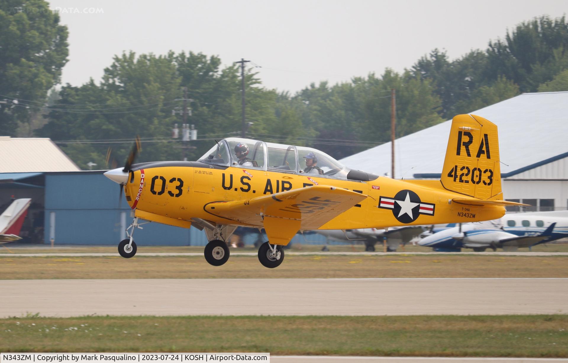 N343ZM, 1955 Beech T-34A Mentor C/N G-303, Beech T-34A