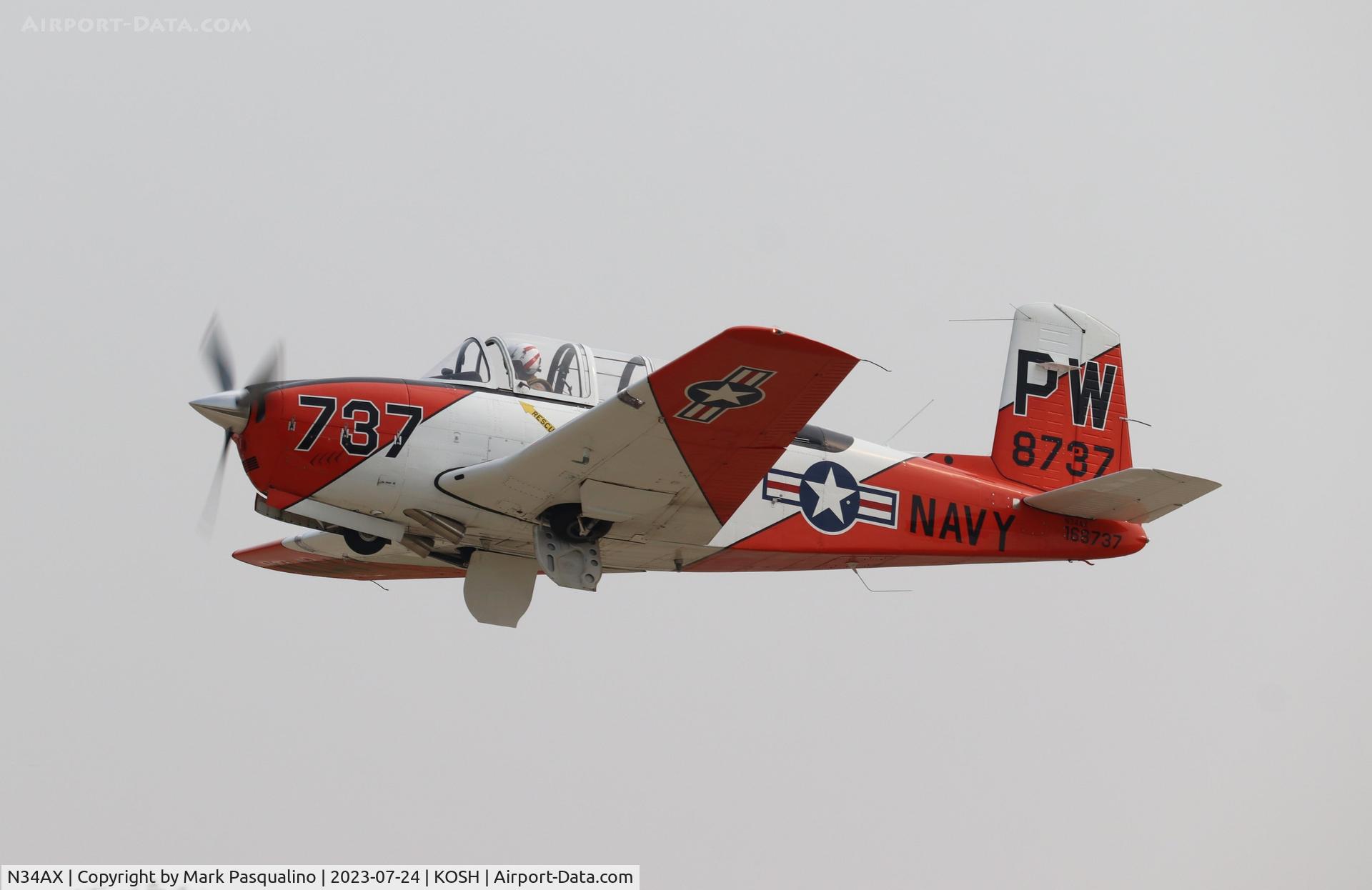 N34AX, 1956 Beech T34 Mentor C/N CG-141, Beech T-34A