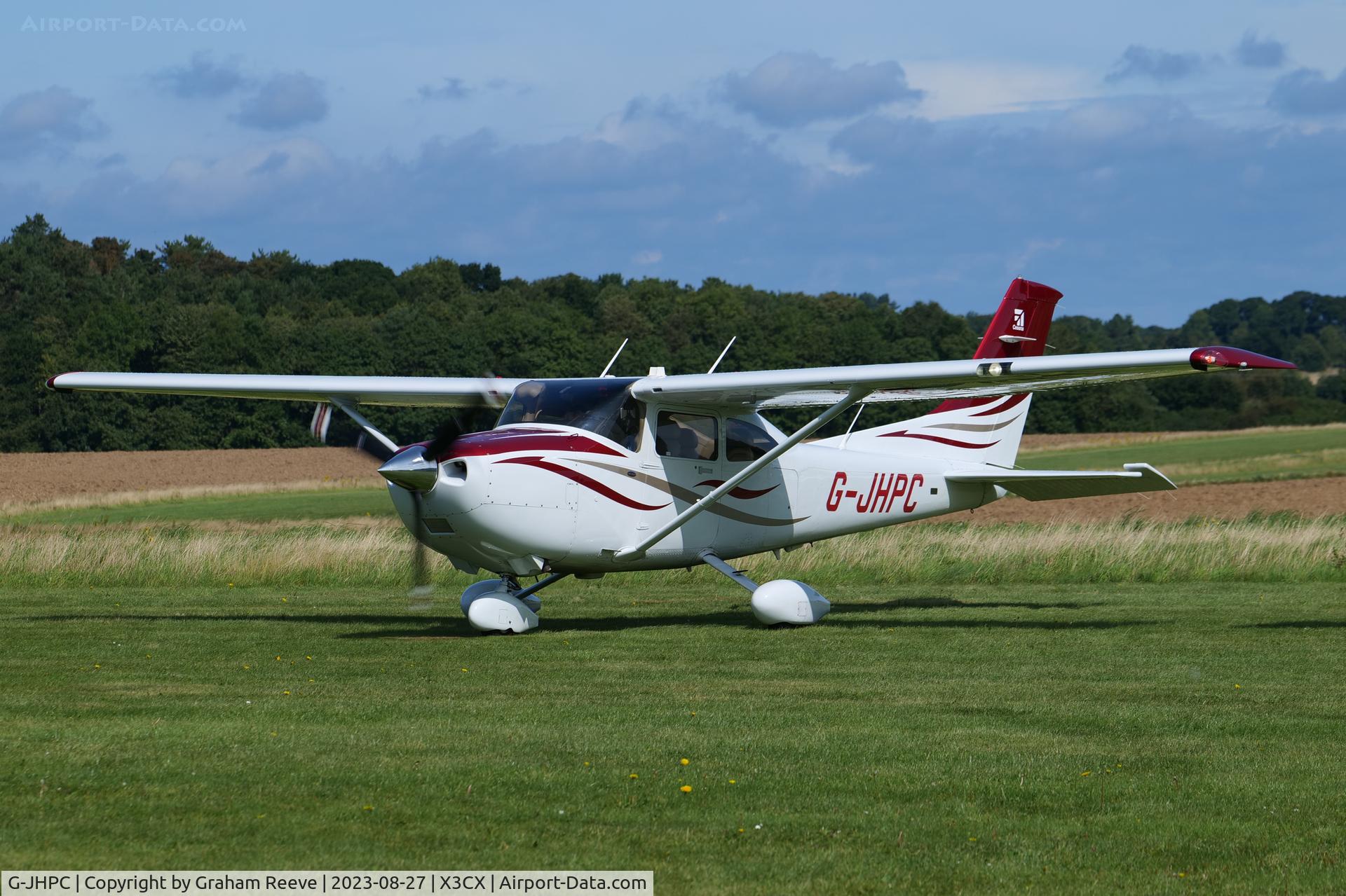G-JHPC, 2008 Cessna 182T Skylane C/N 18282125, Just landed at Northrepps.