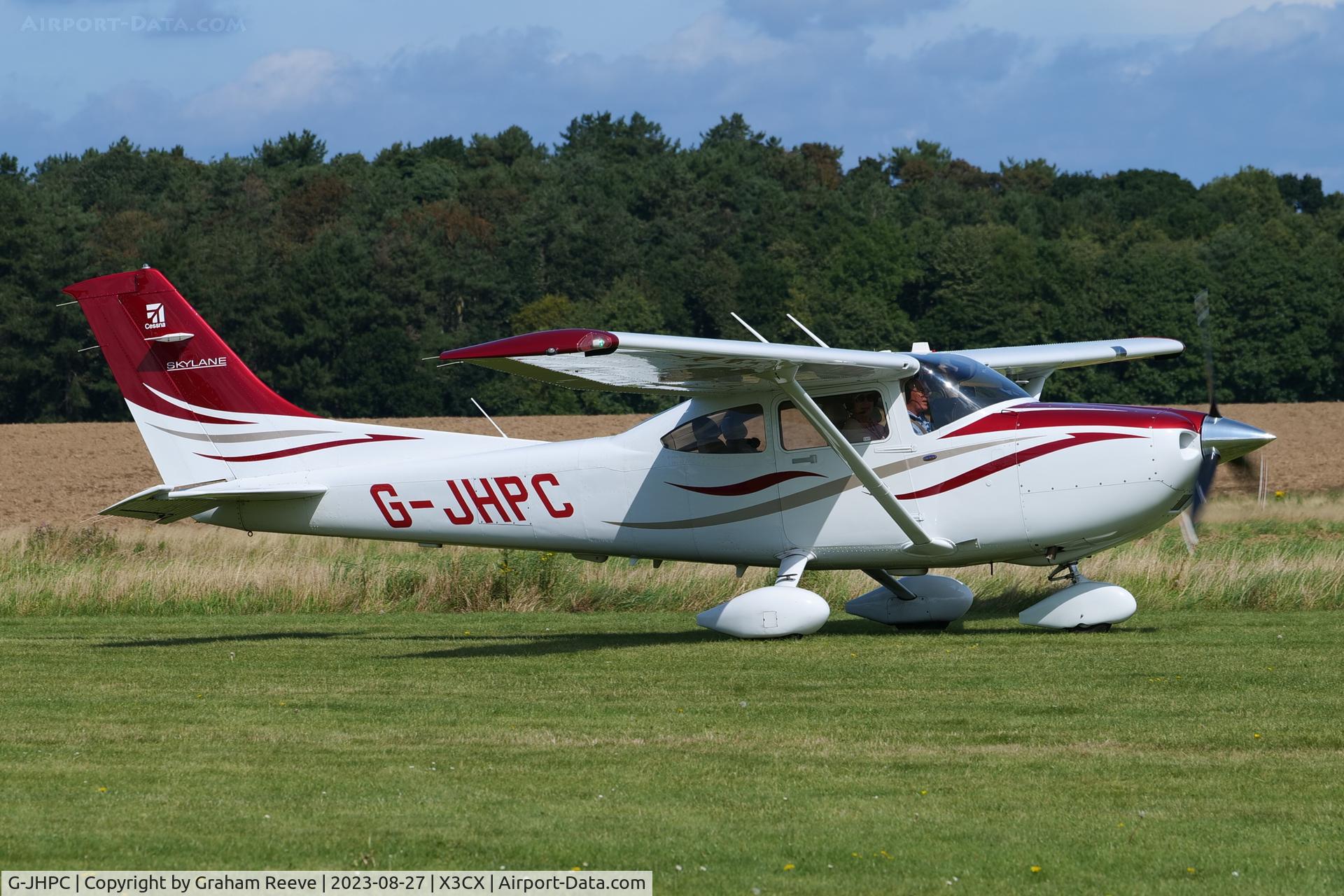 G-JHPC, 2008 Cessna 182T Skylane C/N 18282125, Just landed at Northrepps.