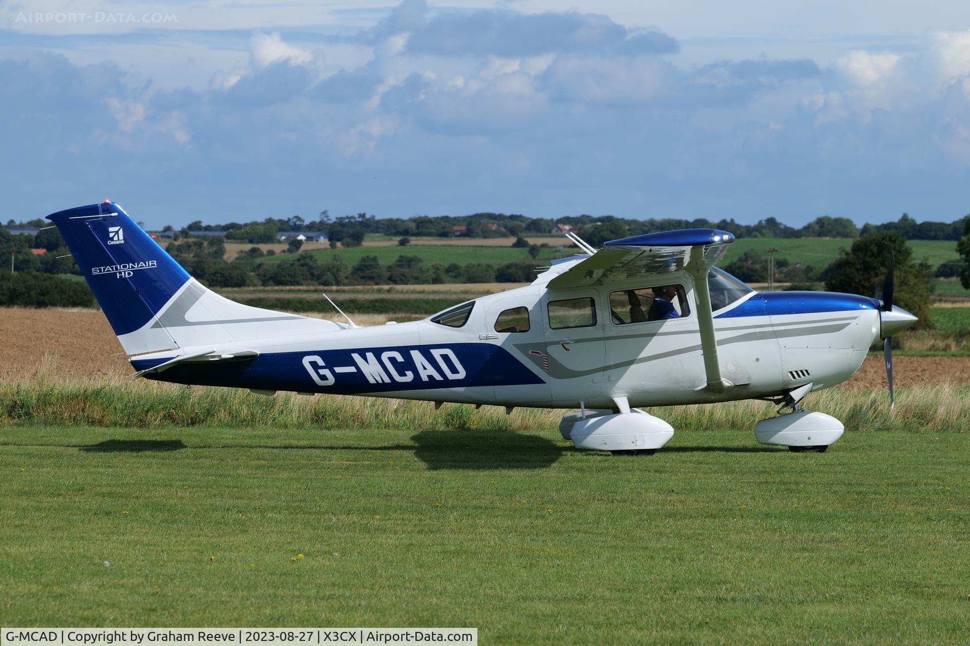 G-MCAD, 2022 Cessna T206H Turbo Stationair Turbo Stationair C/N T206-09715, Just landed at Northrepps.