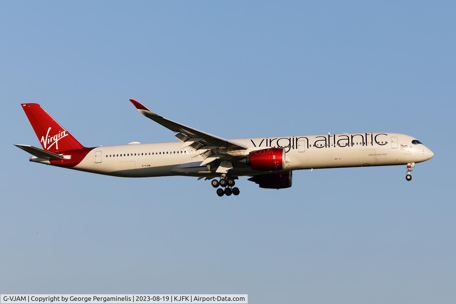 G-VJAM, 2019 Airbus A350-1041 C/N 0336, Final 22L at JFK.