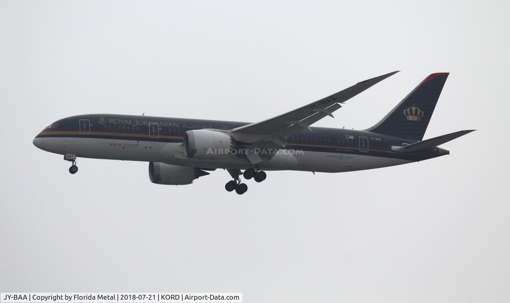JY-BAA, 2014 Boeing 787-8 Dreamliner C/N 37983, RJA 788 zx AMM-ORD