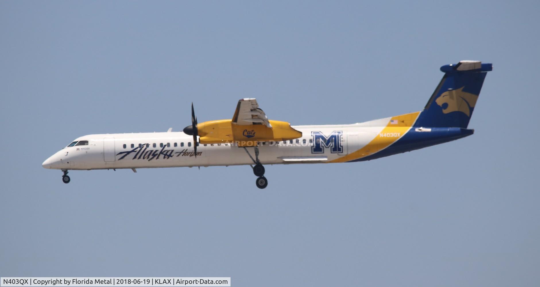 N403QX, 2001 De Havilland Canada DHC-8-402 Dash 8 C/N 4037, Alaska Q400 zx MMH-KLAX