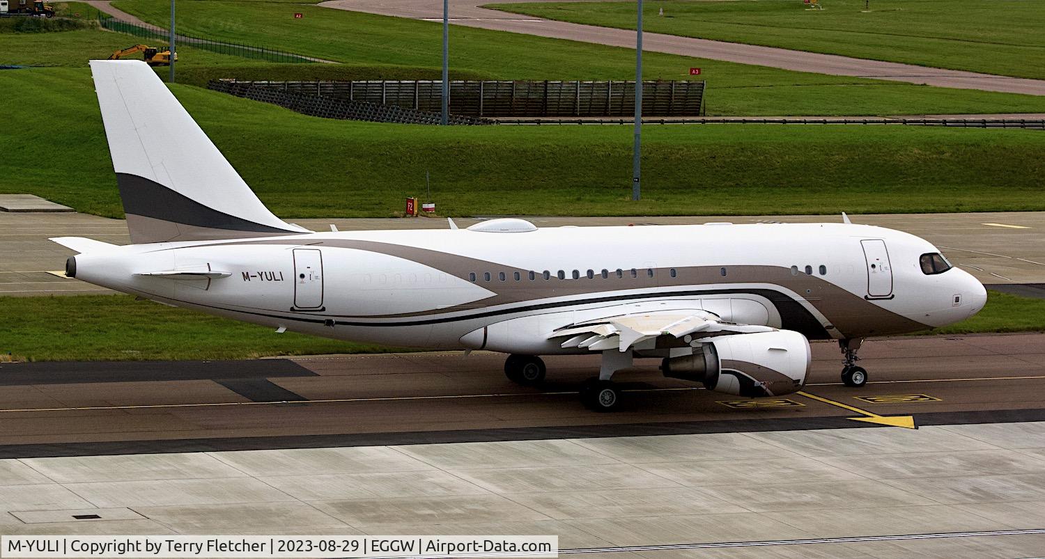 M-YULI, 2012 Airbus ACJ319 (A319-115/CJ) C/N 5040, At Luton Airport