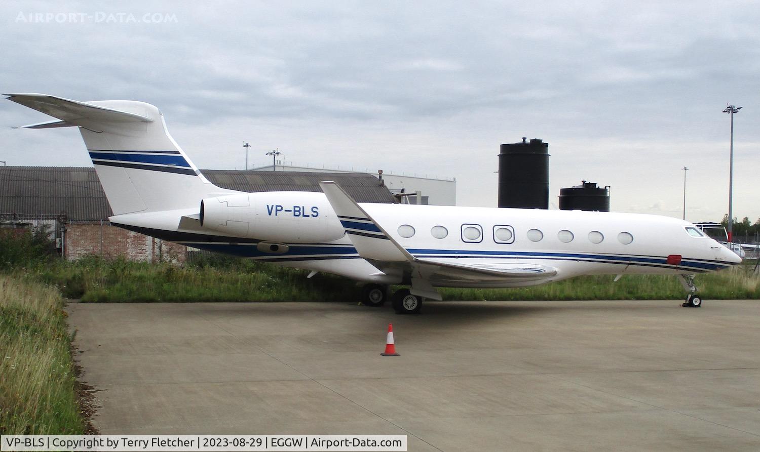 VP-BLS, 2021 Gulfstream Aerospace G-650ER C/N 6477, At Luton Airport