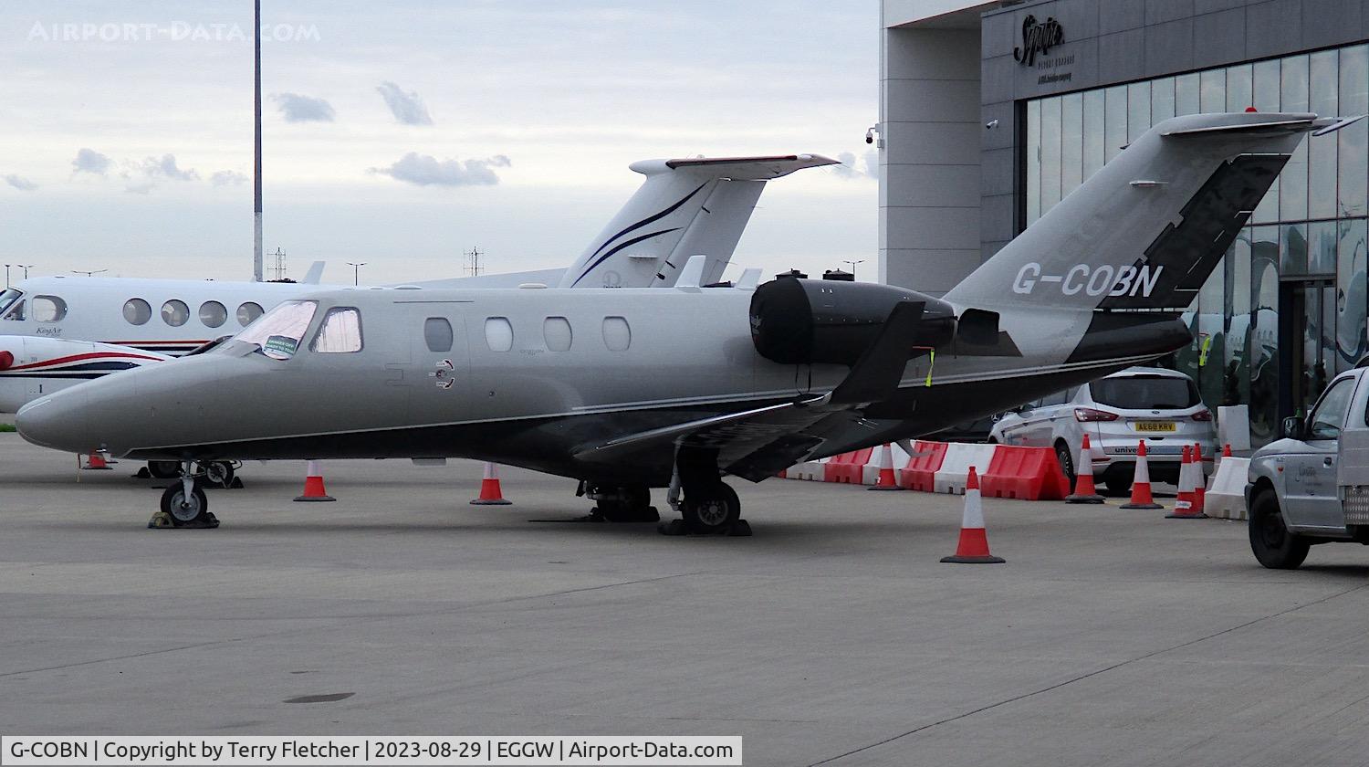 G-COBN, 2001 Cessna 525 CitationJet CJ1 C/N 525-0429, At Luton Airport