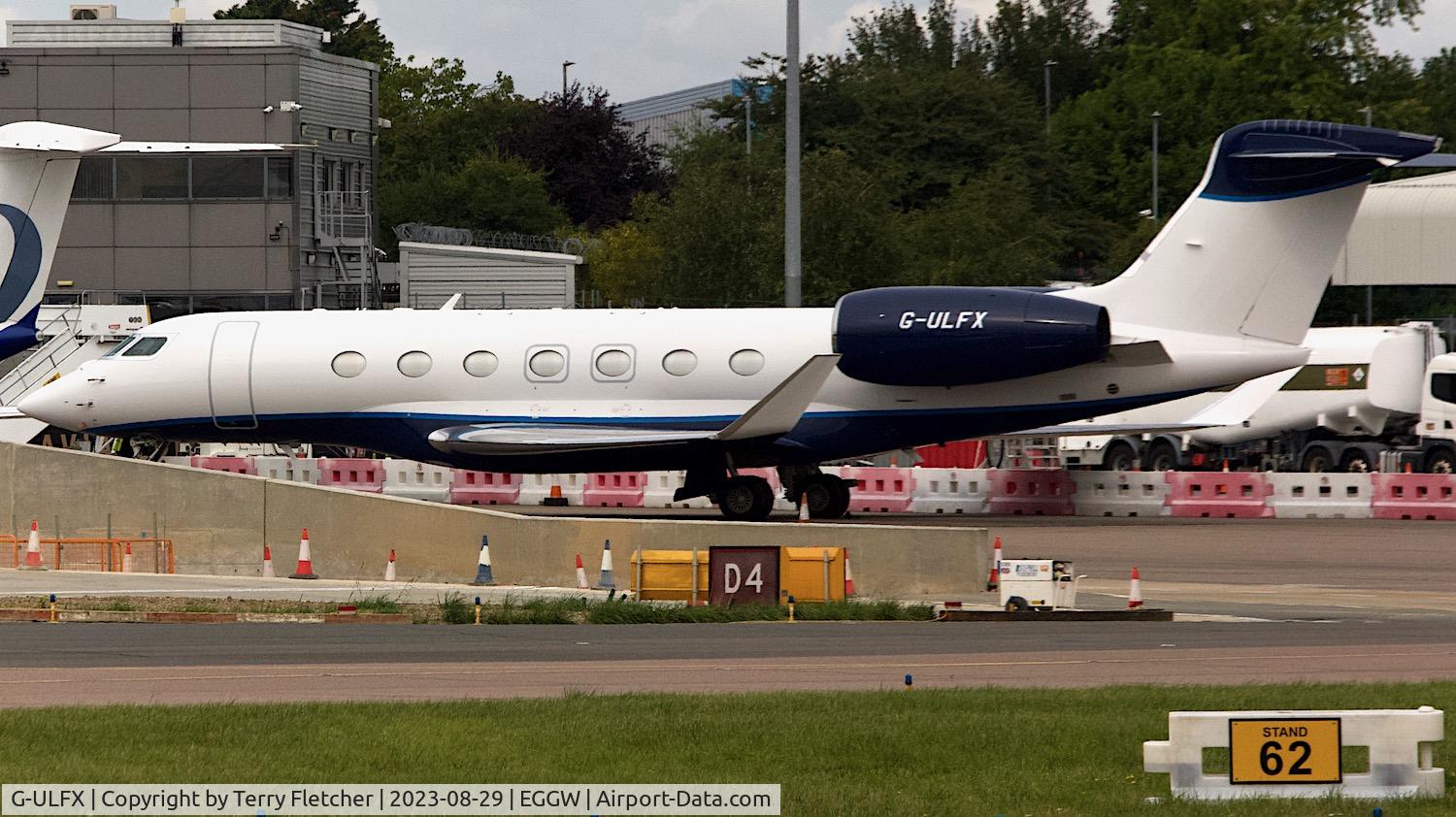 G-ULFX, 2020 Gulfstream Aerospace GVII-G600 C/N 73047, At Luton Airport
