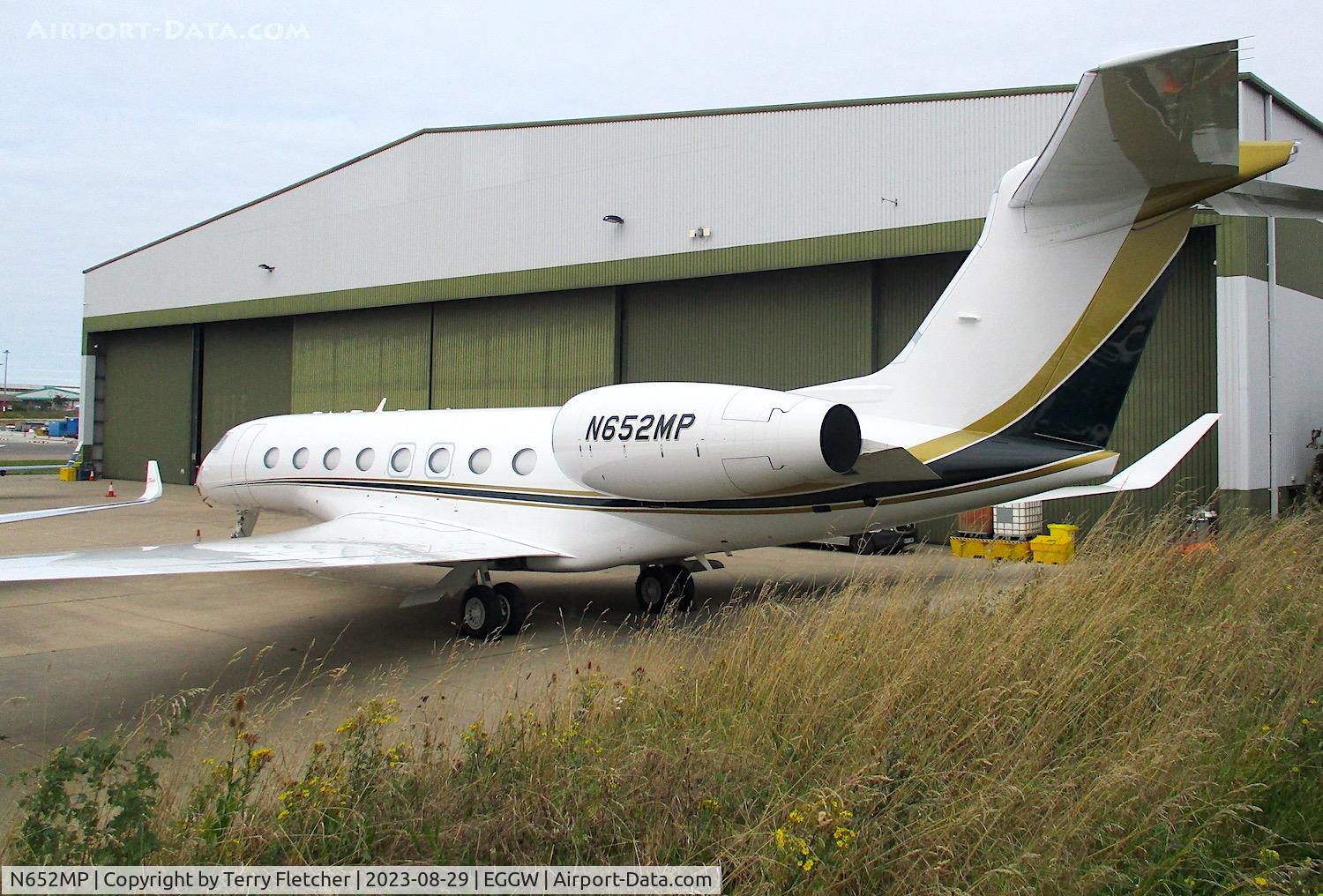 N652MP, 2019 Gulfstream Aerospace G-VI (G650ER) C/N 6405, At Luton Airport
