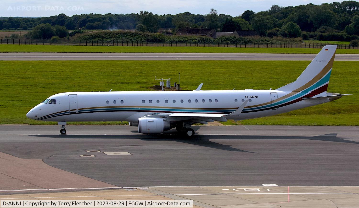 D-ANNI, 2013 Embraer ERJ-190-100ECJ Lineage 1000 C/N 19000611, At Luton Airport