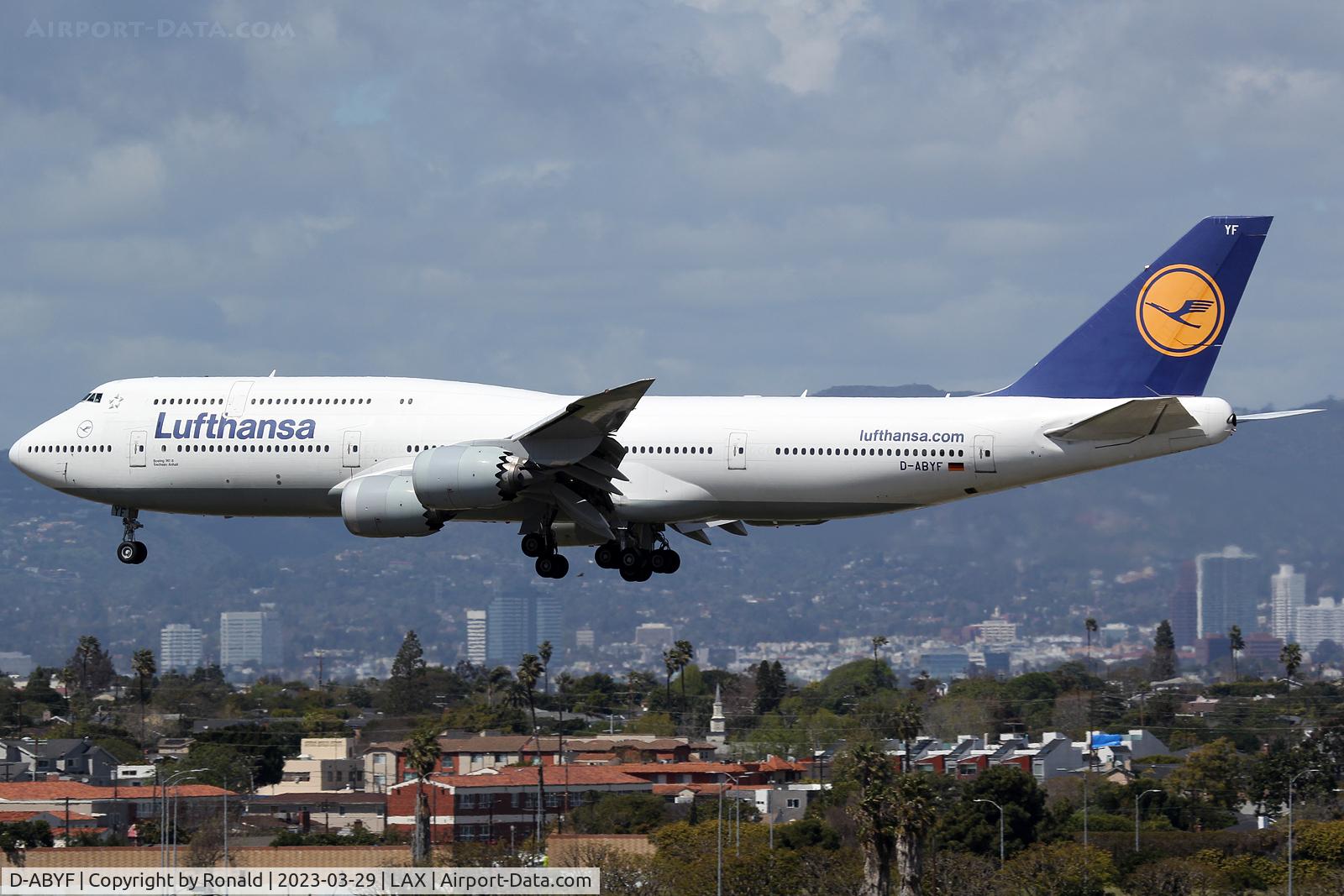 D-ABYF, 2012 Boeing 747-830 C/N 37830, at lax