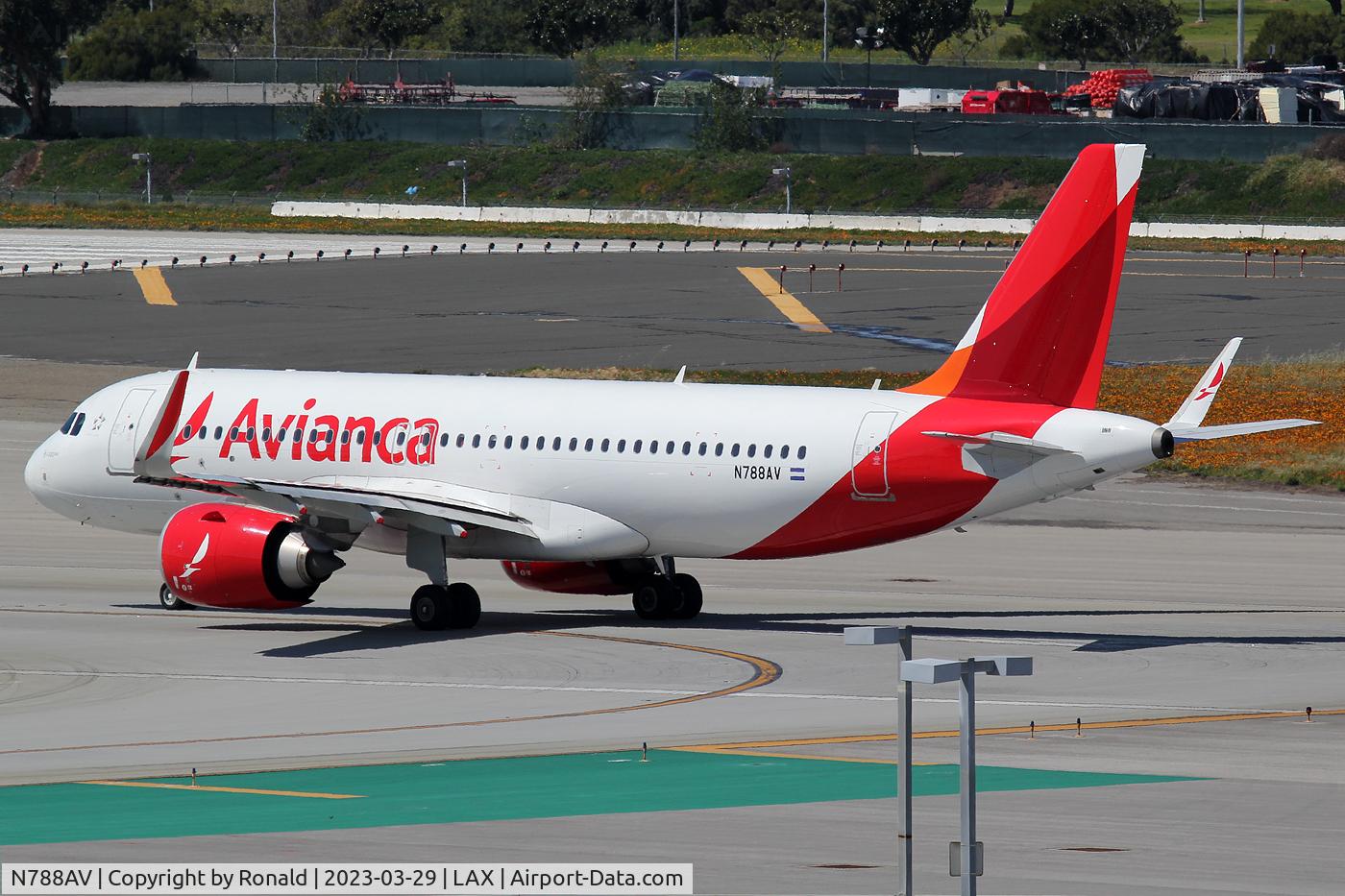 N788AV, 2019 Airbus A320-251N C/N 8938, at lax