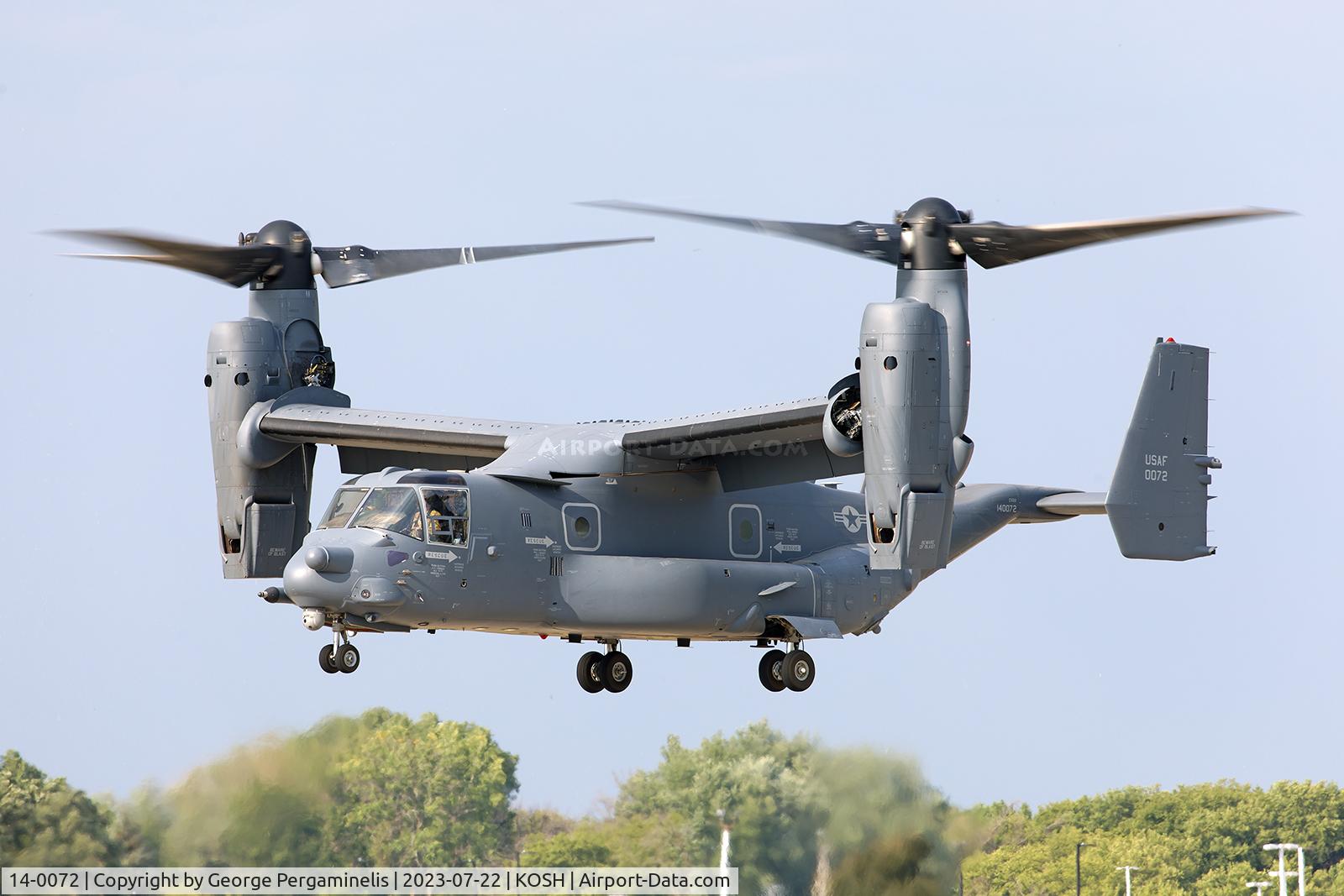 14-0072, 2014 Bell-Boeing CV-22B Osprey Osprey C/N 14-0072, Oshkosh 2023.