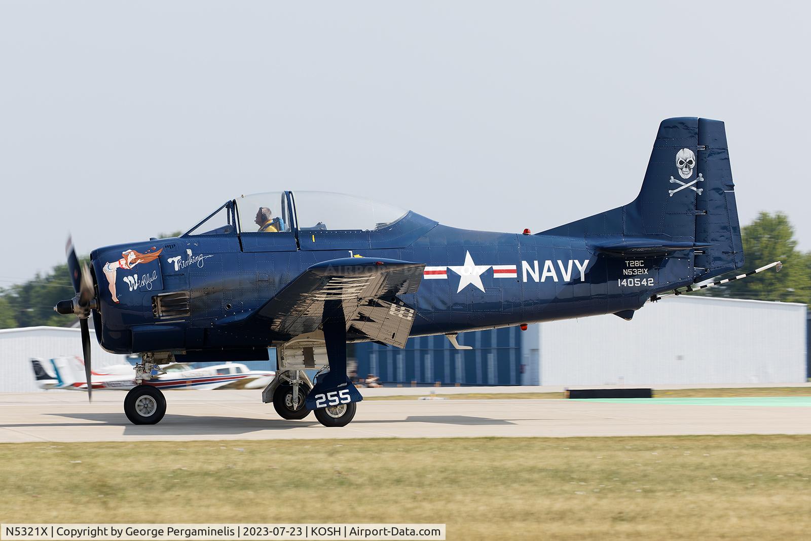 N5321X, North American T-28C Trojan C/N 226-119 (140542), Oshkosh 2023.