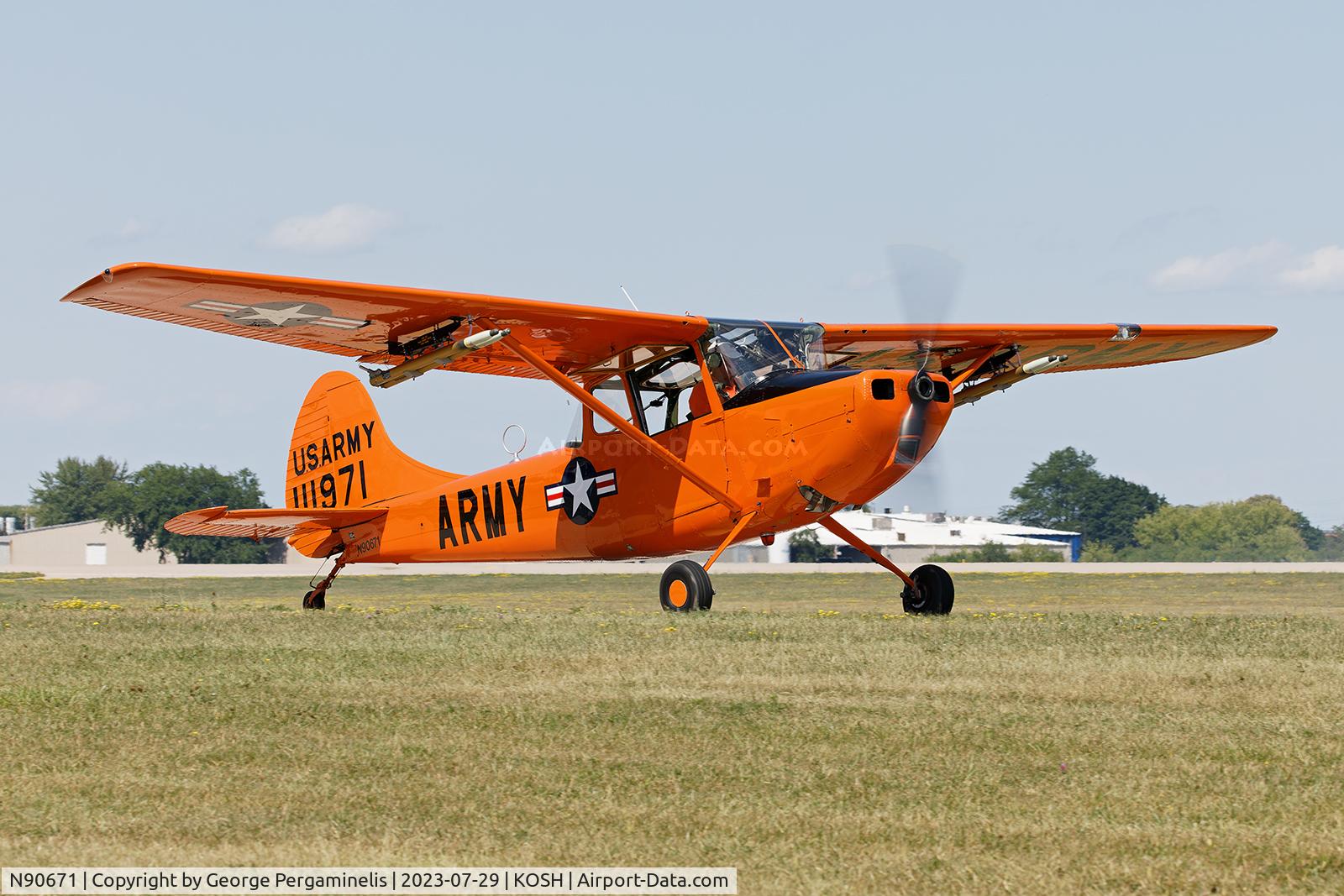 N90671, 1951 Cessna O-1A Bird Dog C/N 22285, Oshkosh 2023.