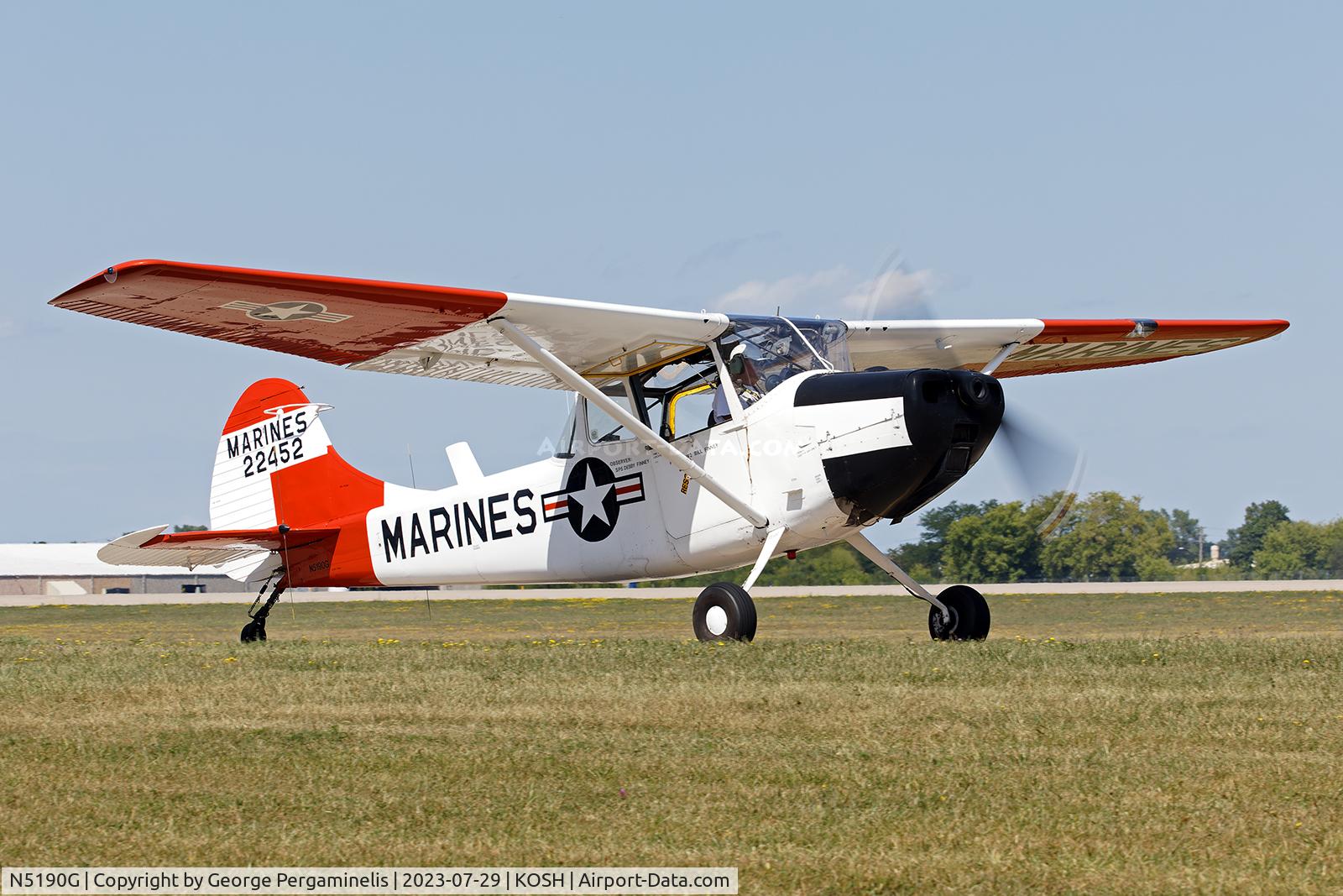 N5190G, 1951 Cessna 305A C/N 22452, Oshkosh 2023.