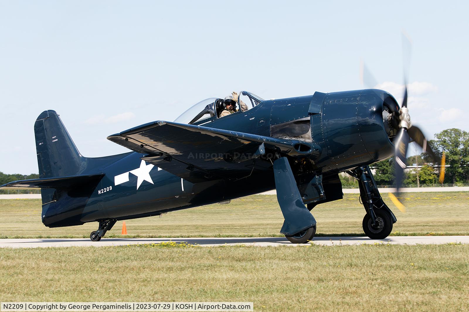 N2209, 1945 Grumman F8F-1B Bearcat C/N 122095, Oshkosh 2023.