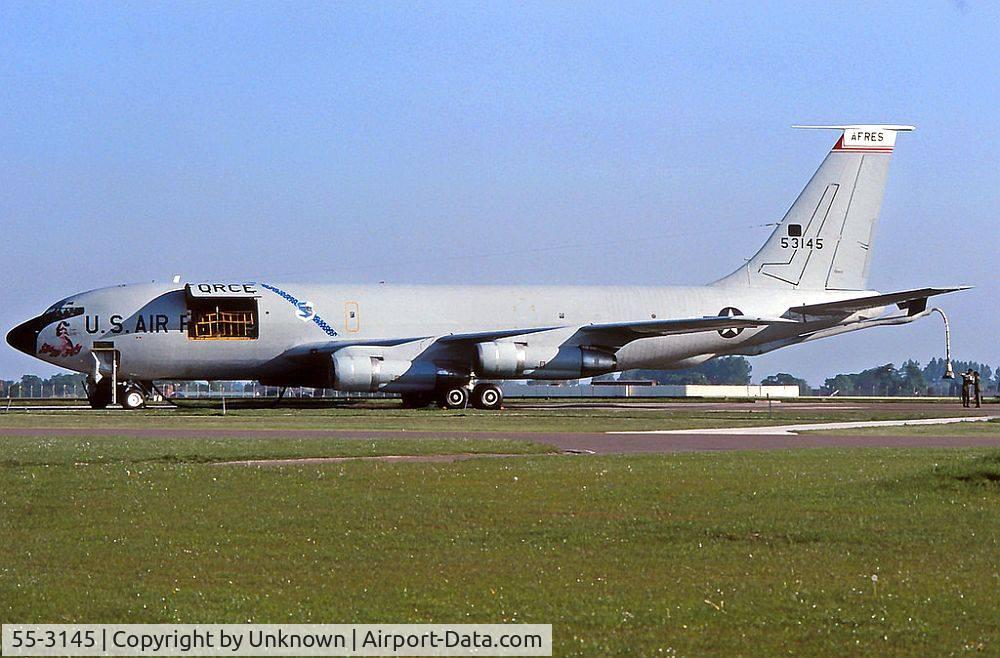 55-3145, 1955 Boeing KC-135E Stratotanker C/N 17261, On static display with drogue attached