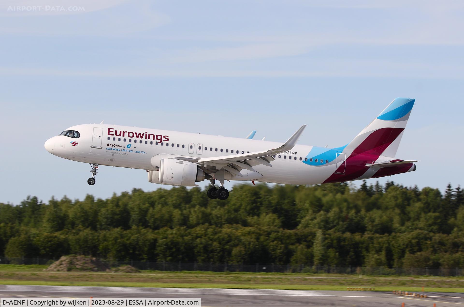 D-AENF, 2022 Airbus A320-251N C/N 10674, RWY 26