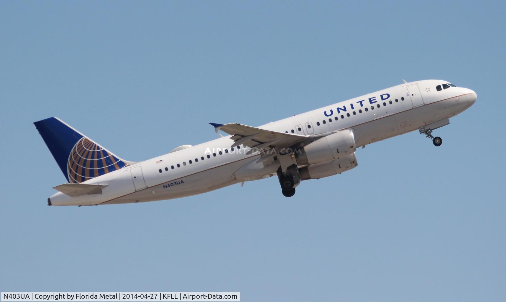 N403UA, 1993 Airbus A320-232 C/N 442, UAL A320 zx FLL-IAD