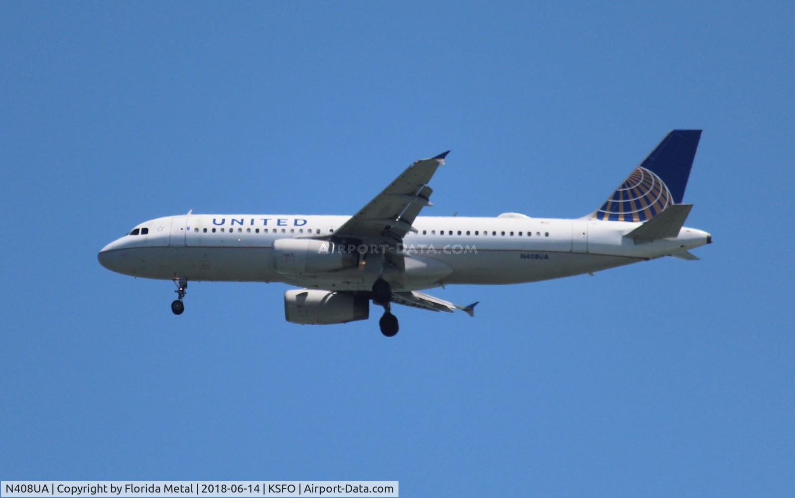 N408UA, 1994 Airbus A320-232 C/N 457, UAL A320 zx SJD-SFO