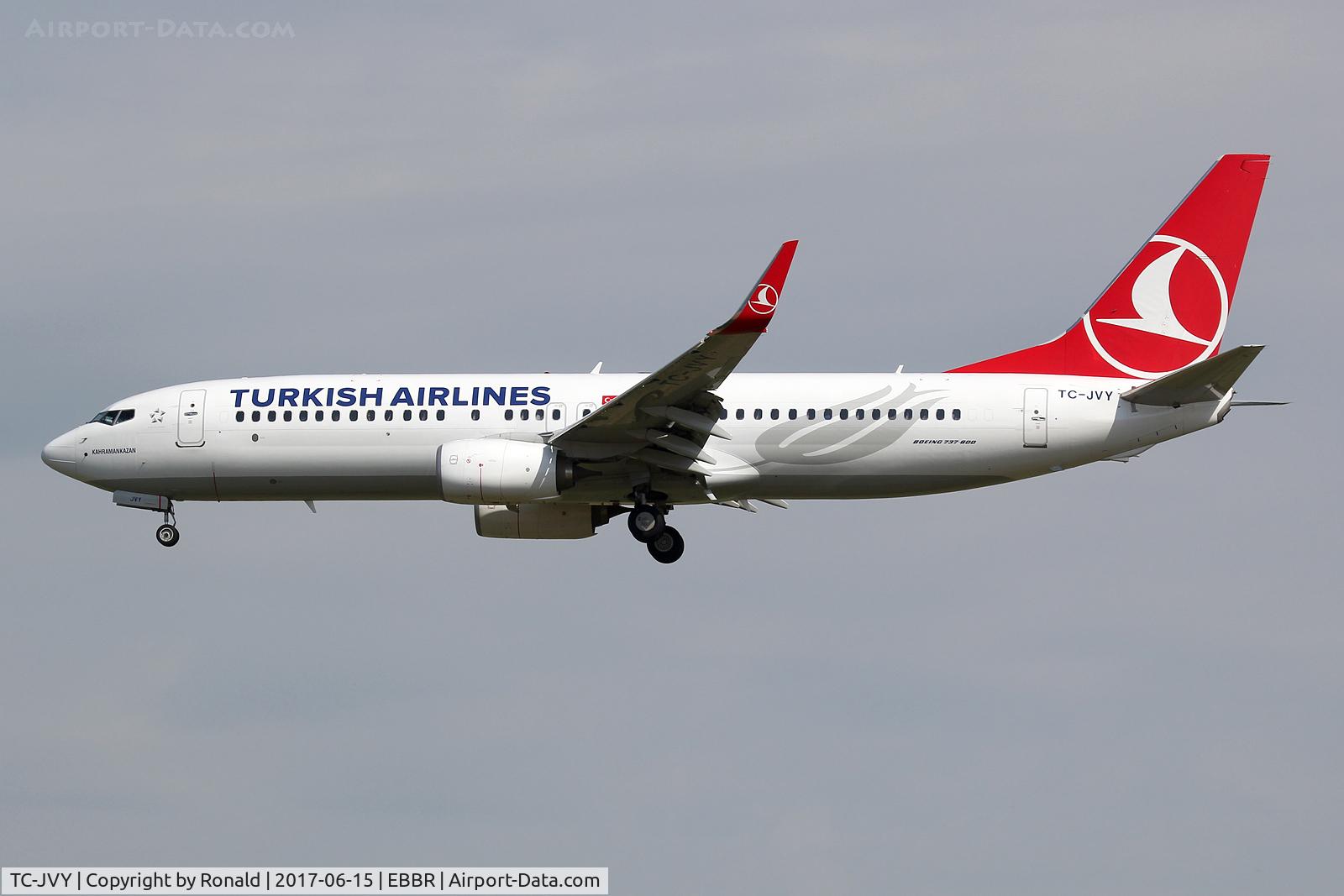 TC-JVY, 2016 Boeing 737-8F2 C/N 60024, at bru