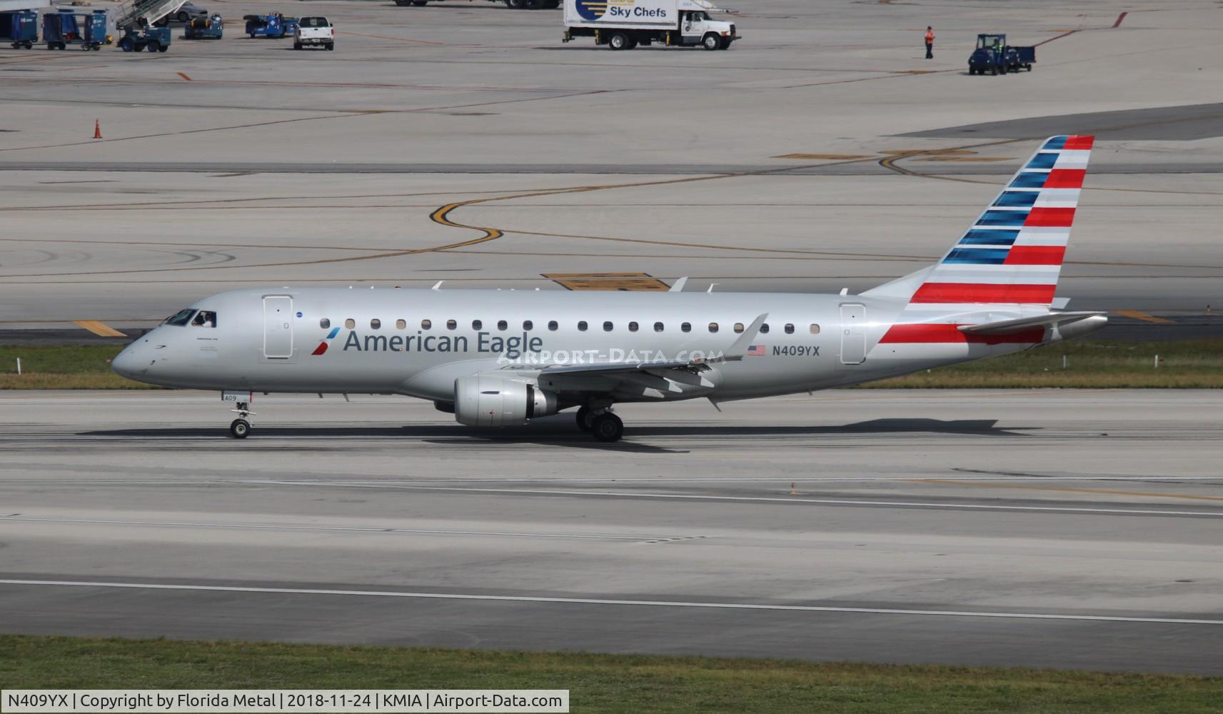 N409YX, 2013 Embraer 175LR (ERJ-170-200LR) C/N 17000372, ENY E175 zx MIA-SAT