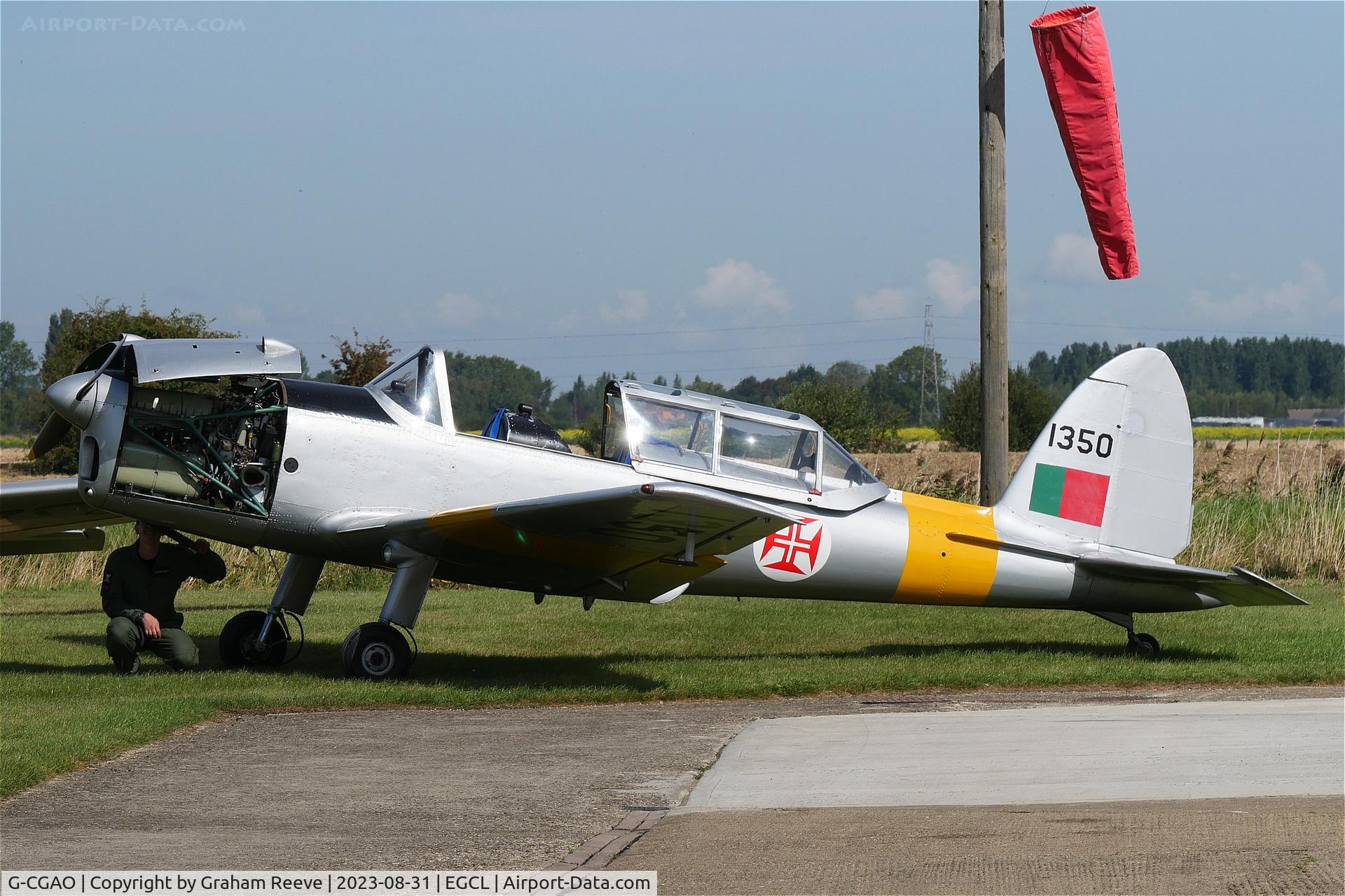 G-CGAO, 1958 OGMA DHC-1 Chipmunk T.20 C/N OGMA-40, Parked at Fenland.