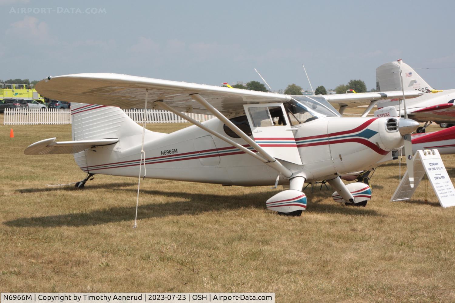 N6966M, 1949 Stinson 108-3 Voyager C/N 108-4966, 1949 Stinson 108-3, c/n: 108-4966, AirVenture 2023