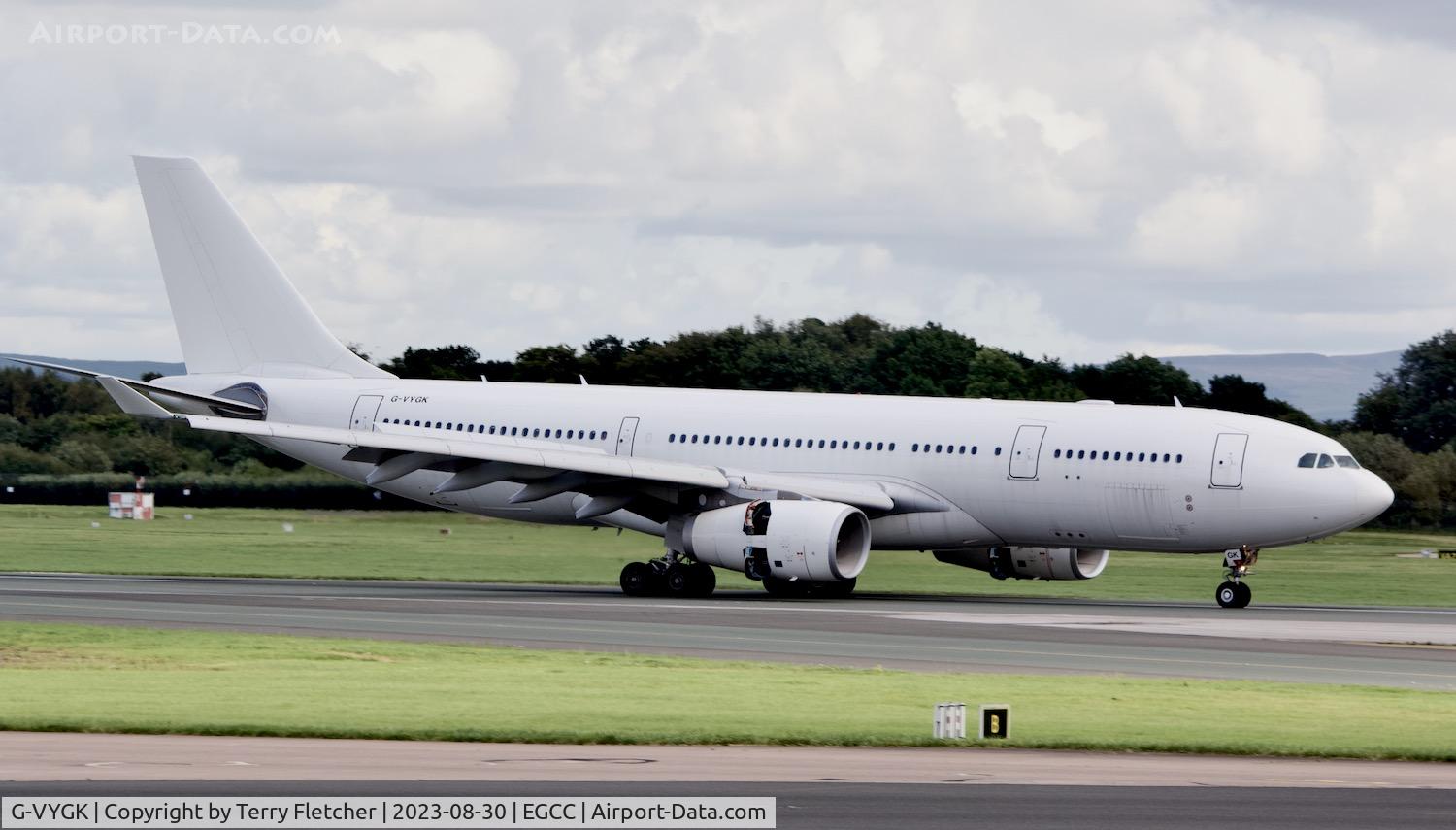 G-VYGK, 2014 Airbus A330-243 C/N 1498, At Manchester , working for Jet 2