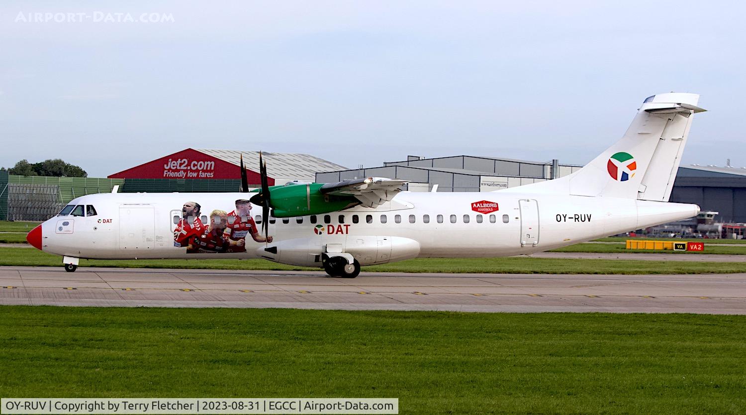OY-RUV, 2018 ATR 72-600 C/N 1527, At Manchester