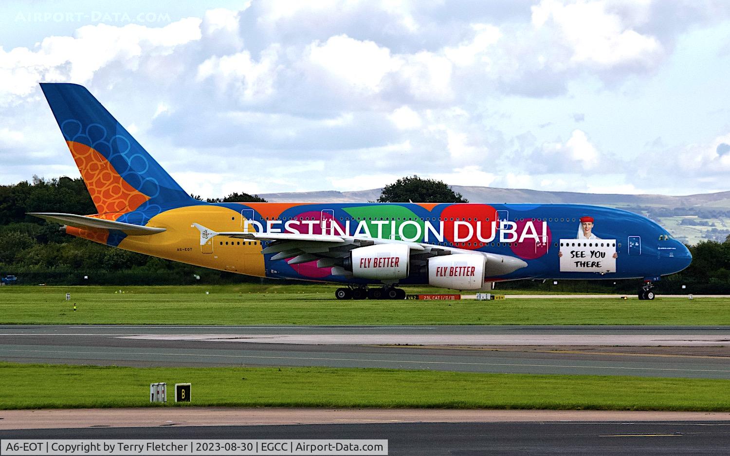 A6-EOT, 2015 Airbus A380-861 C/N 204, At Manchester Airport