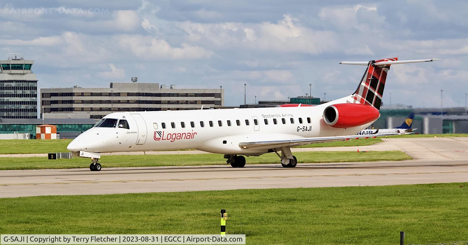 G-SAJI, 2000 Embraer EMB-145EP (ERJ-145EP) C/N 145201, At Manchester
