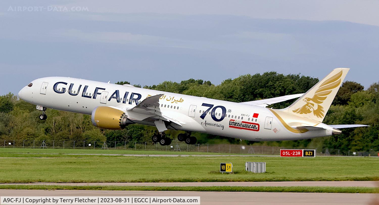 A9C-FJ, 2020 Boeing B787-9 C/N 40602, At Manchester Airport
