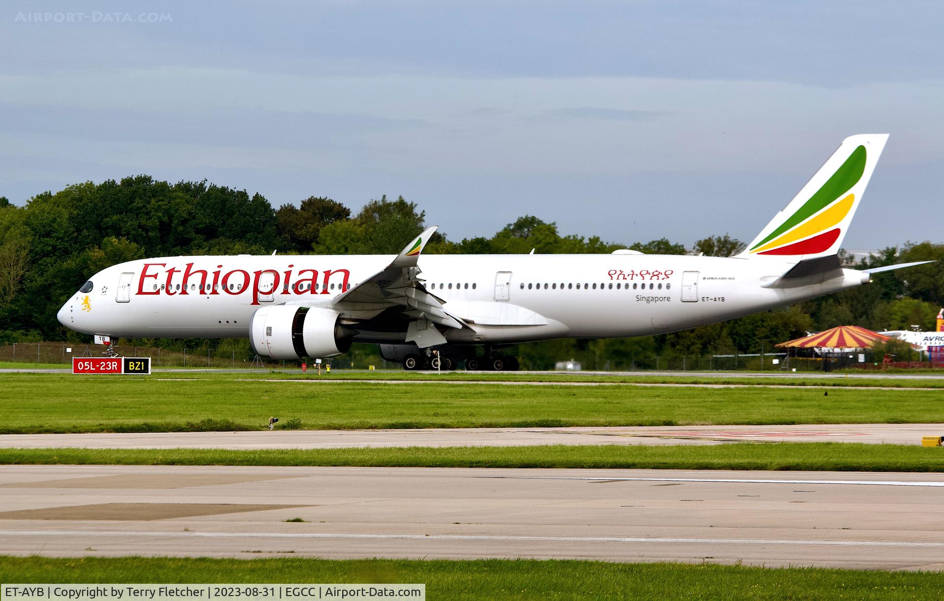 ET-AYB, 2020 Airbus A350-941 C/N 412, At Manchester Airport