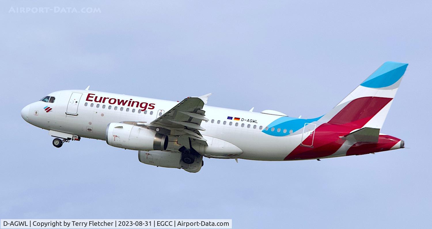 D-AGWL, 2008 Airbus A319-132 C/N 3534, At Manchester Airport