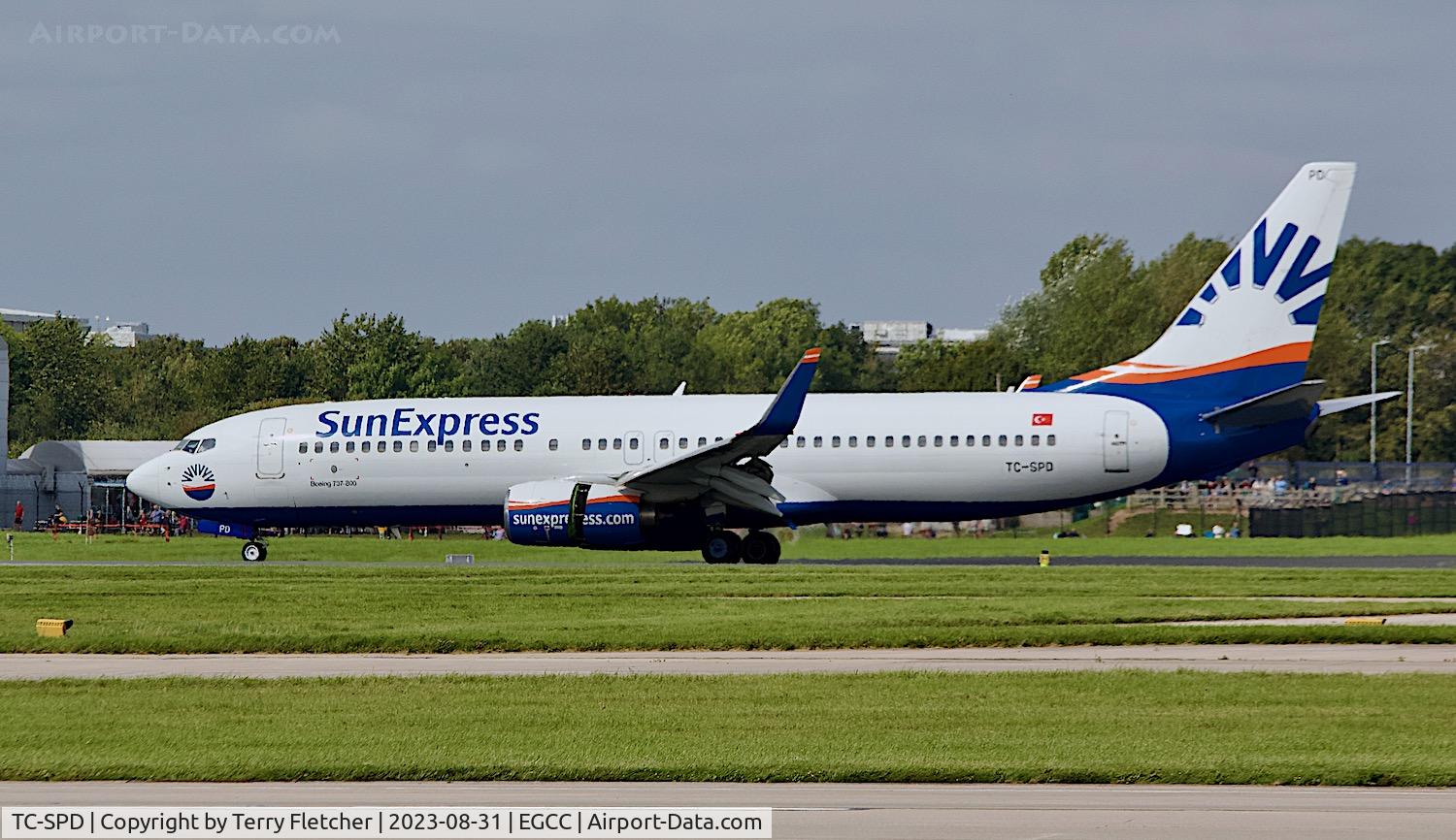 TC-SPD, 2011 Boeing 737-8AS C/N 34985, At Manchester Airport