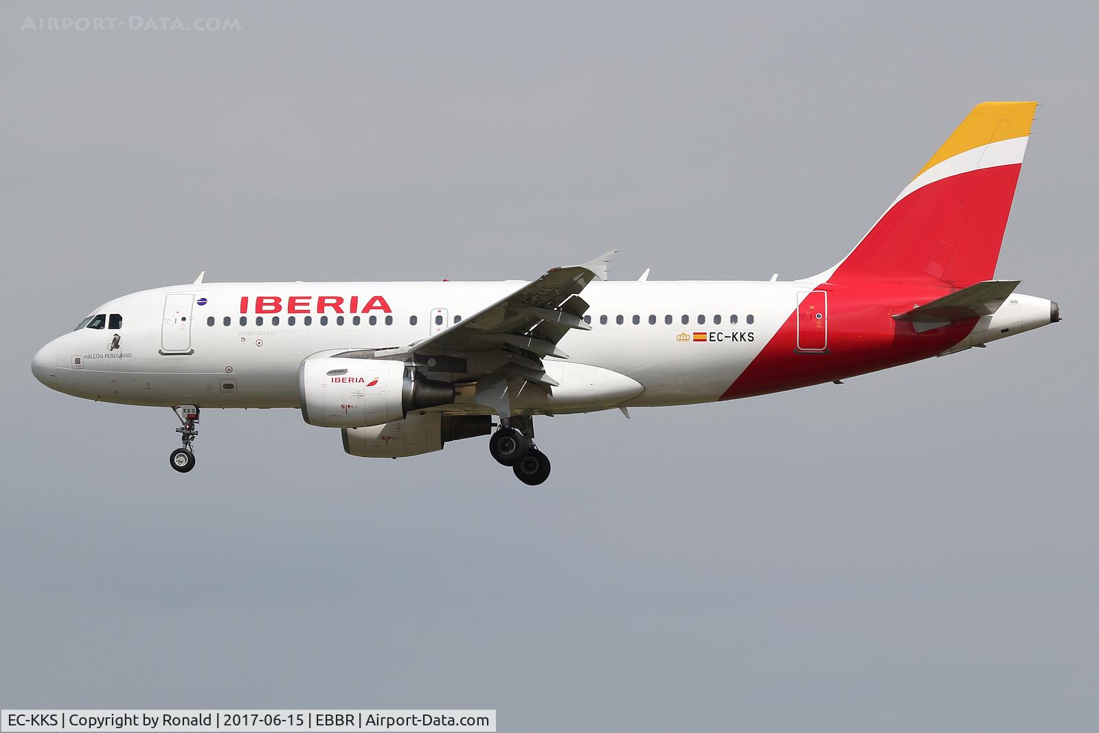 EC-KKS, 2007 Airbus A319-111 C/N 3320, at bru