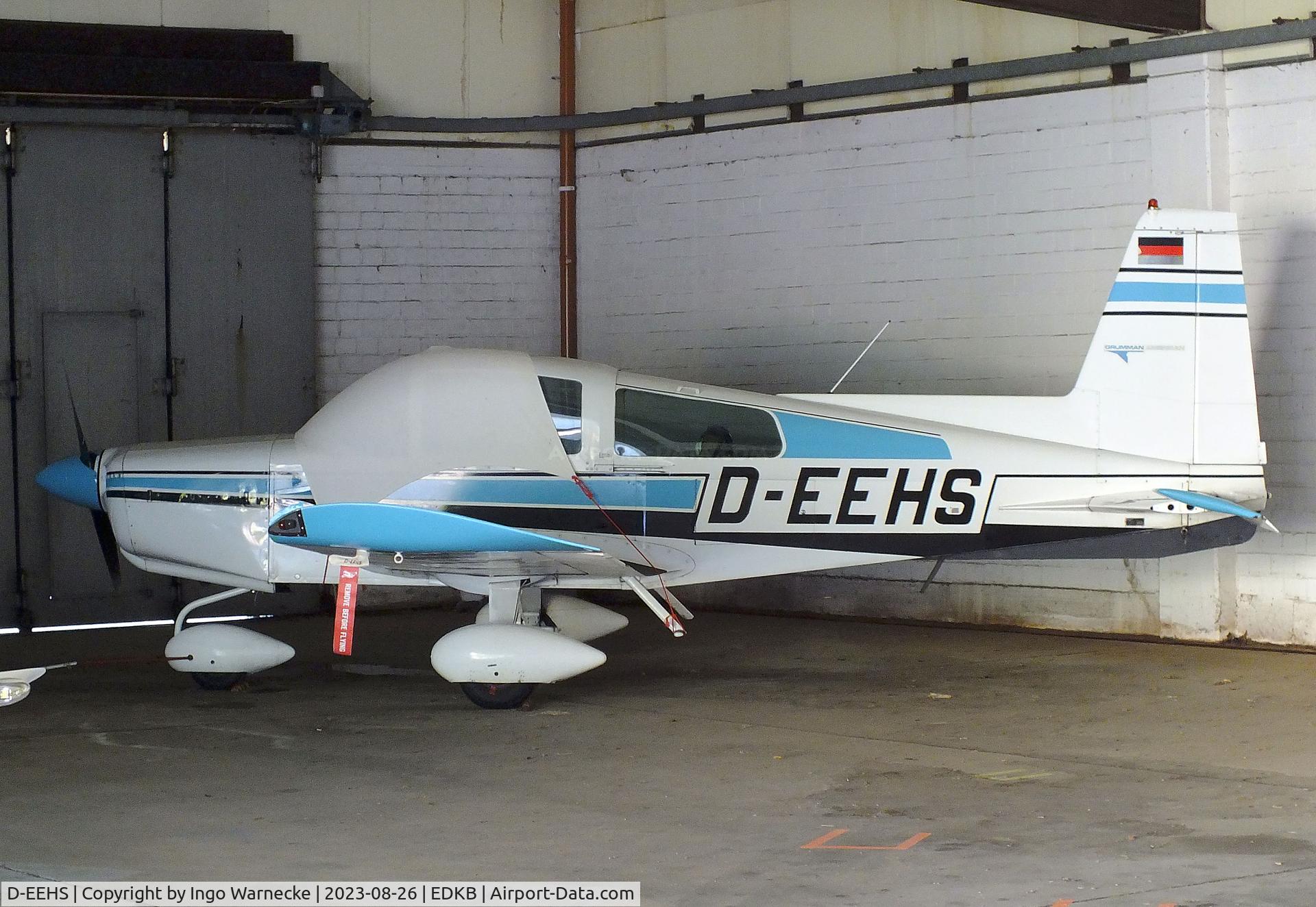 D-EEHS, 1974 Grumman American AA-5 Traveler Traveler C/N AA5-0411, Grumman American AA-5 Traveler at Bonn-Hangelar airfield during the Grumman Fly-in 2023