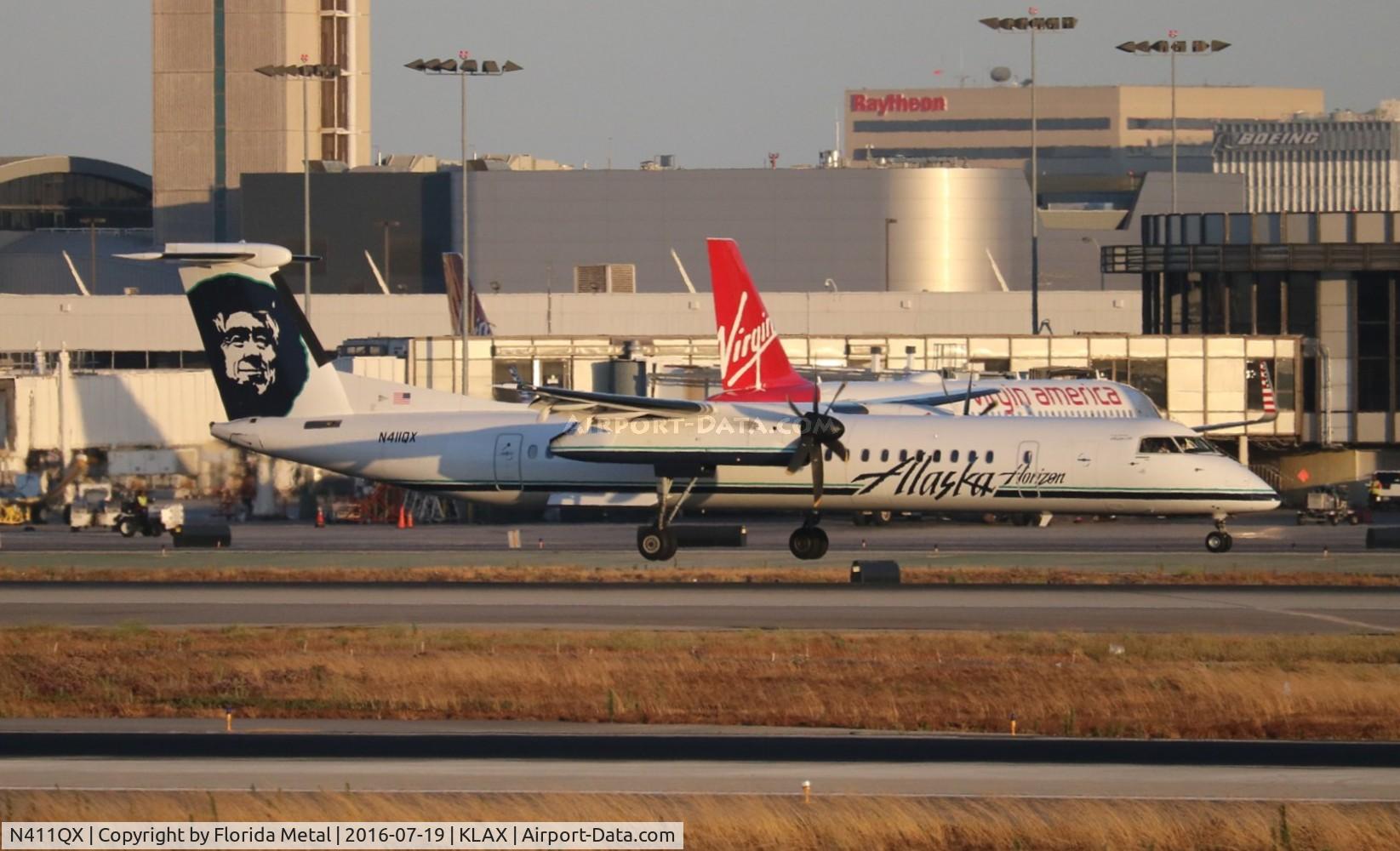 N411QX, 2001 Bombardier DHC-8-402 Dash 8 C/N 4055, Alaska Express Q400 zx STS-to KLAX
