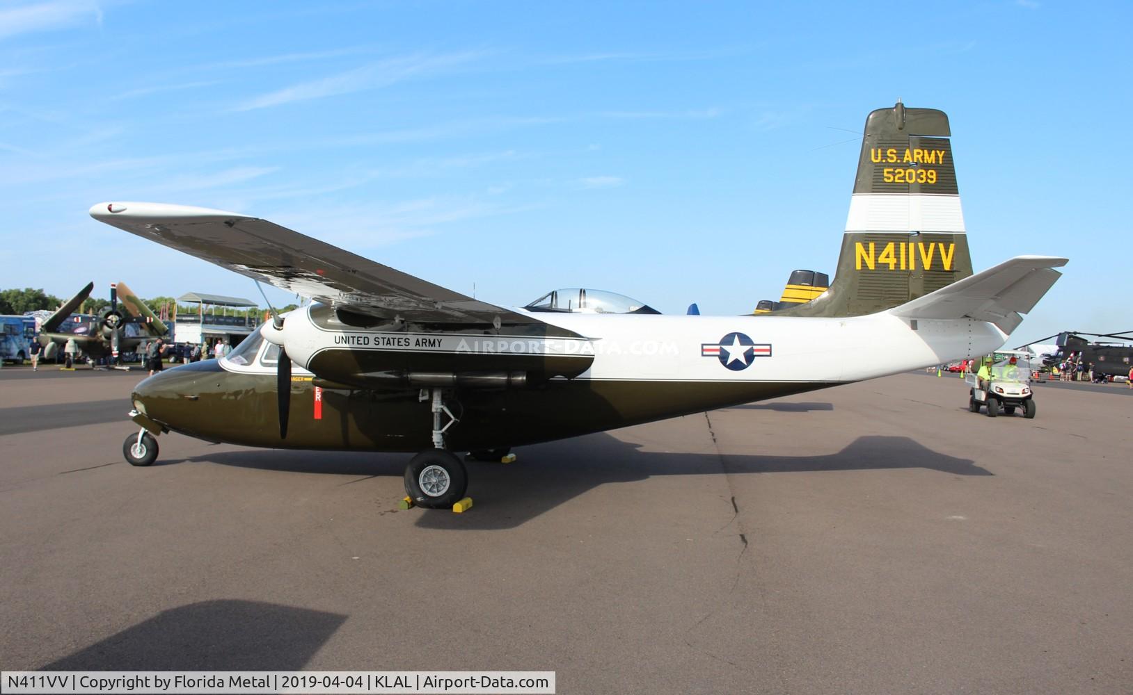 N411VV, 1952 Aero Commander 520 C/N 520-39, AC520 pained to look like a U-4 zx