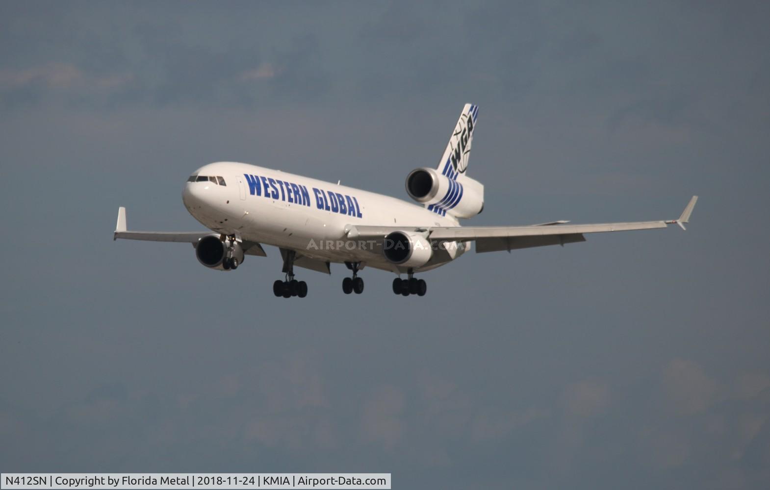 N412SN, 1990 McDonnell Douglas MD-11F C/N 48412, Western Global MD-11 zx LGG-MIA