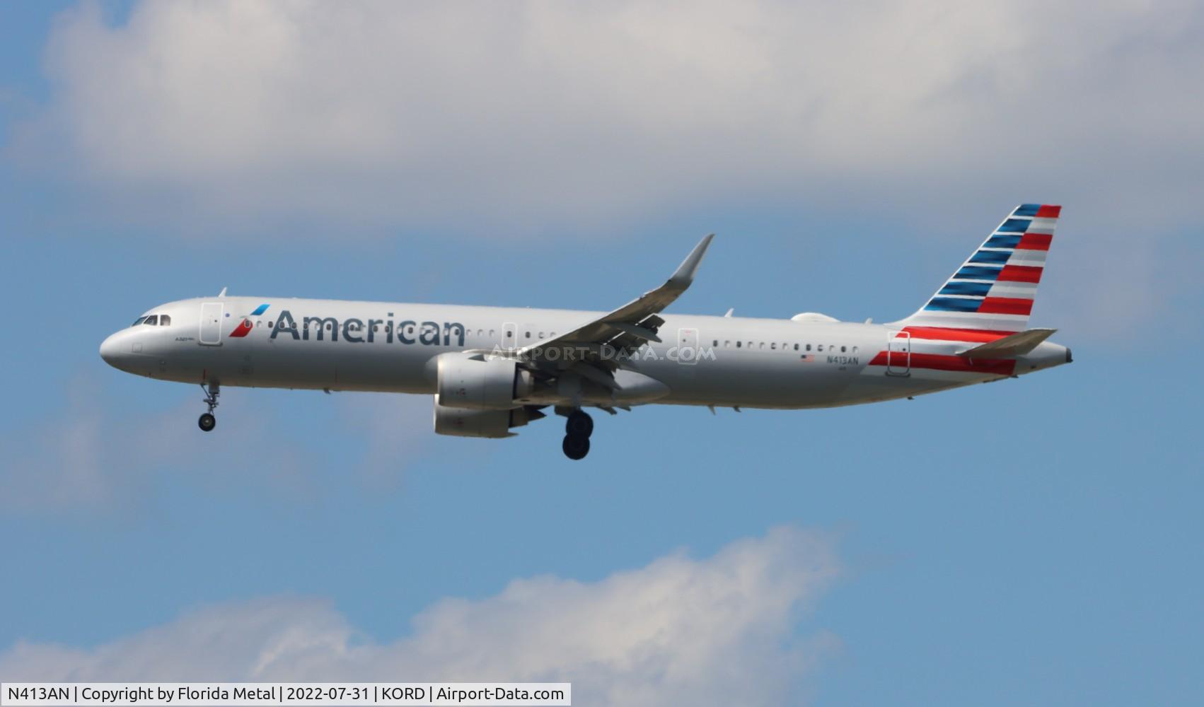 N413AN, 2020 Airbus A321-253NX C/N 9374, AAL A321N zx PHX-ORD