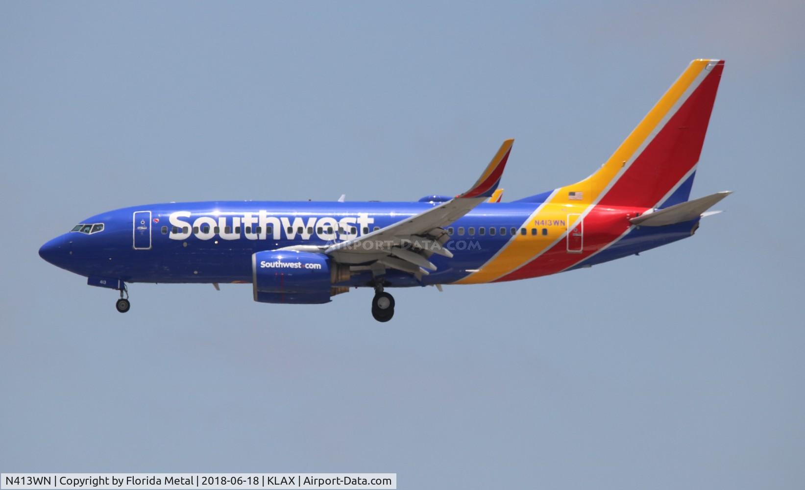 N413WN, 2001 Boeing 737-7H4 C/N 29819, SWA 737 nc zx DEN-KLAX
