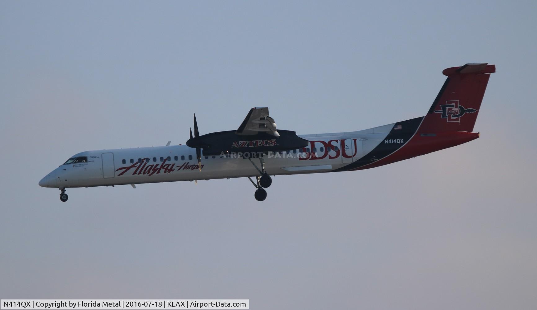 N414QX, 2002 Bombardier DHC-8-402 Dash 8 C/N 4061, Alaska Express Q400 zx MMH-KLAX