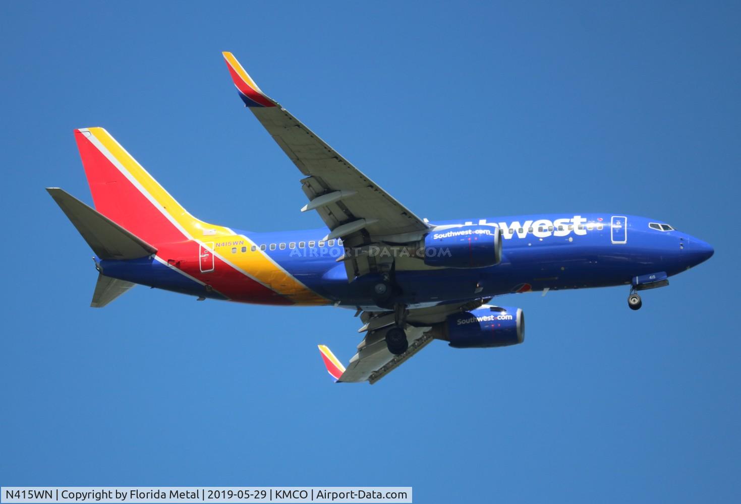 N415WN, 2001 Boeing 737-7H4 C/N 29836, SWA 737 nc zx DCA-MCO