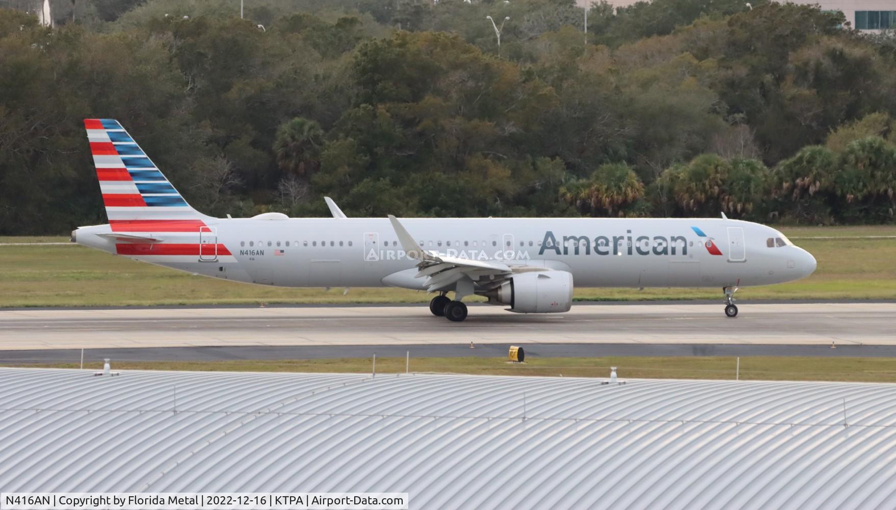 N416AN, 2020 Airbus A321-253NX C/N 9466, AAL A321N zx DFW-TPA