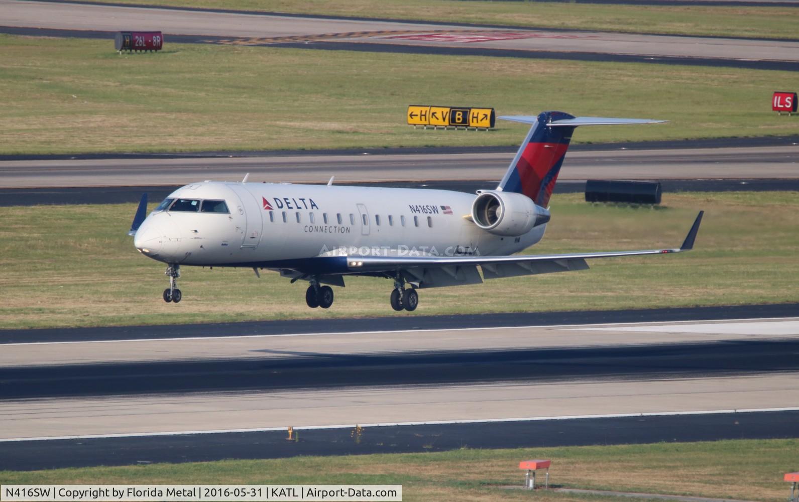N416SW, 1995 Canadair CRJ-200 (CL-600-2B19) C/N 7089, SKW/DAL CRJ2 zx CHA-ATL