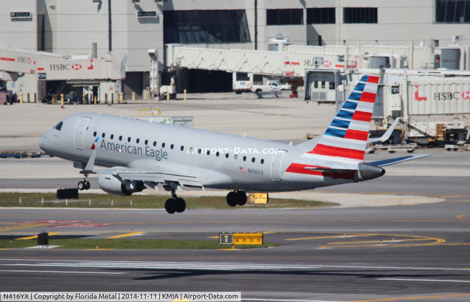 N416YX, 2013 Embraer 175LR (ERJ-170-200LR) C/N 17000381, ENY E175 zx FPO-MIA